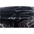 Bowery Hill Contemporary Handcrafted Genuine Marble Black Dining Table