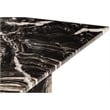 Bowery Hill Contemporary Handcrafted Genuine Marble Black Dining Table