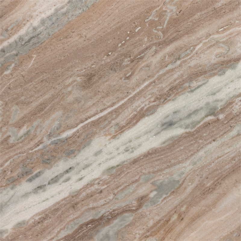 Bowery Hill Contemporary Handcrafted Genuine Marble Brown Dining Table