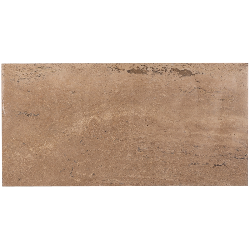 Bowery Hill Contemporary Handcrafted Genuine Travertine Beige Dining Table