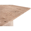 Bowery Hill Contemporary Handcrafted Genuine Travertine Beige Dining Table