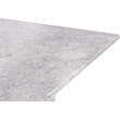 Bowery Hill Contemporary Handcrafted Genuine Marble White Dining Table