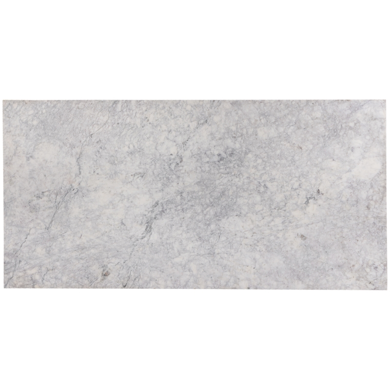 Bowery Hill Contemporary Handcrafted Genuine Marble White Dining Table
