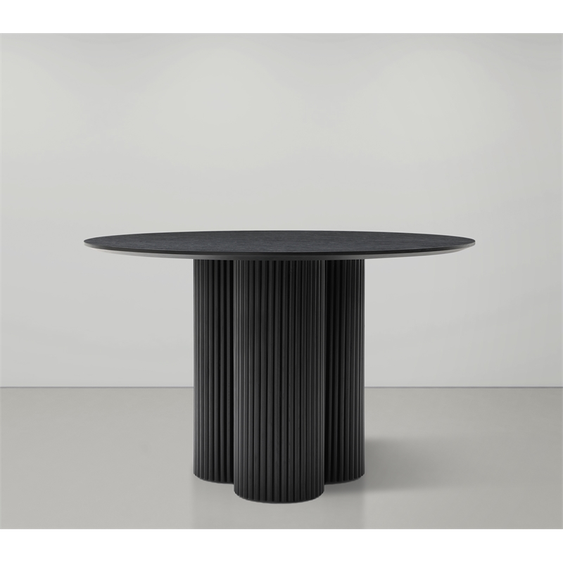 Bowery Hill Mid-Century Modern Black Oak Veneer 48