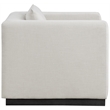 Bowery Hill Contemporary Rich Beige Linen Textured Fabic Chair