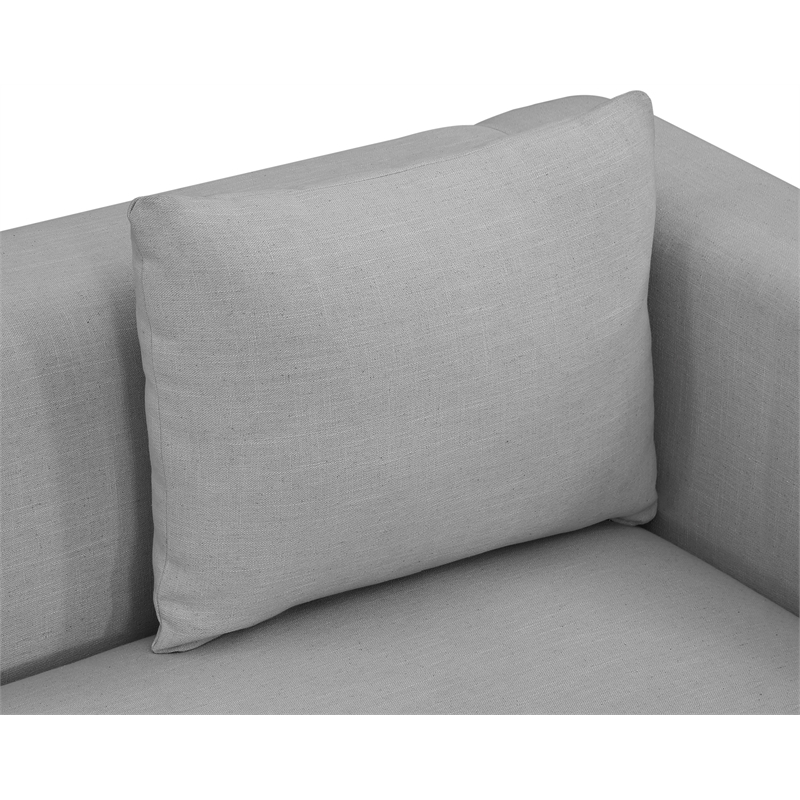 Bowery Hill Contemporary Rich Grey Linen Textured Fabic Chair