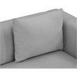Bowery Hill Contemporary Rich Grey Linen Textured Fabic Chair
