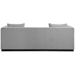 Bowery Hill Contemporary Rich Grey Linen Textured Fabic Sofa