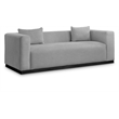 Bowery Hill Contemporary Rich Grey Linen Textured Fabic Sofa