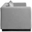 Bowery Hill Contemporary Rich Grey Linen Textured Fabic Sofa