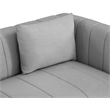Bowery Hill Contemporary Rich Grey Linen Textured Fabric Chair