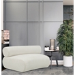 Bowery Hill Contemporary Cream Chenille Fabric Modular Chair