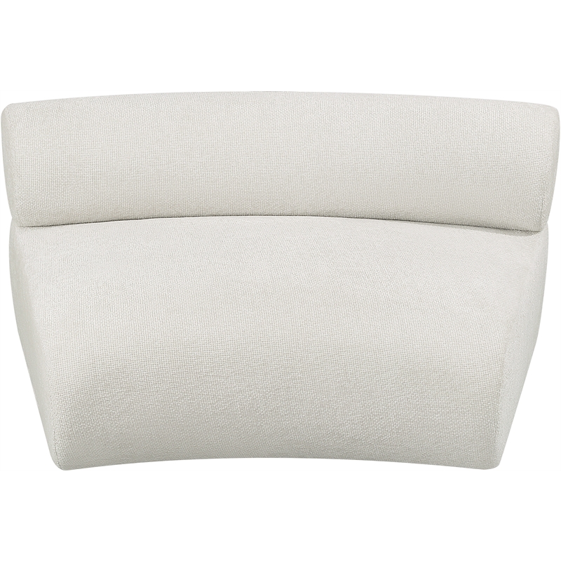 Bowery Hill Contemporary Cream Chenille Fabric Modular Chair