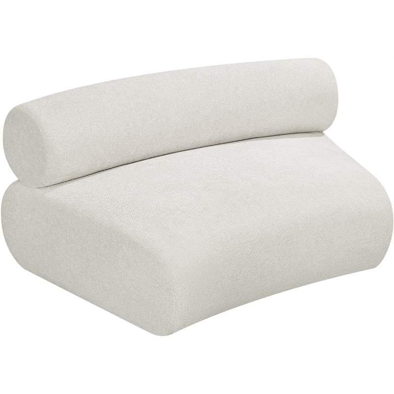 Bowery Hill Contemporary Cream Chenille Fabric Modular Chair