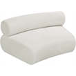 Bowery Hill Contemporary Cream Chenille Fabric Modular Chair