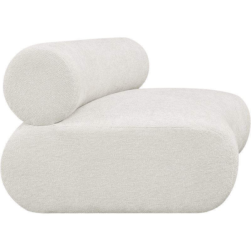 Bowery Hill Contemporary Cream Chenille Fabric Modular Chair