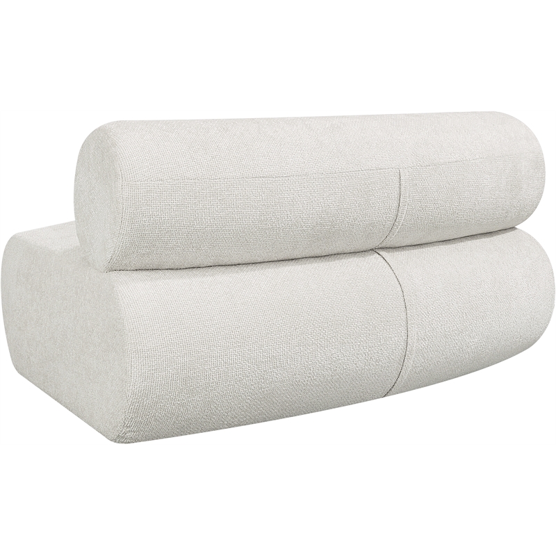 Bowery Hill Contemporary Cream Chenille Fabric Modular Chair