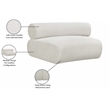 Bowery Hill Contemporary Cream Chenille Fabric Modular Chair