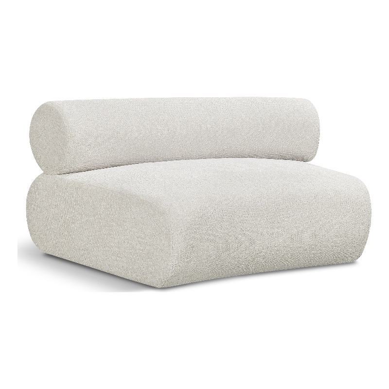 Bowery Hill Contemporary Cream Chenille Fabric Modular Chair