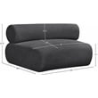Bowery Hill Contemporary Soft Grey Chenille Fabric Modular Chair