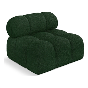 Bowery Hill Contemporary Rich Green Boucle Durable Fabric Armless