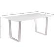 Bowery Hill Contemporary Stone With White Marble Veneer Top Dining Table