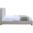 Bowery Hill Contemporary Grey Linen Textured Fabric Queen Bed