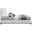 Bowery Hill Contemporary Cream Linen Textured Fabric King Bed