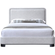 Bowery Hill Contemporary Grey Linen Textured Fabric Full Bed