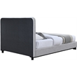 Bowery Hill Contemporary Grey Linen Textured Fabric Full Bed