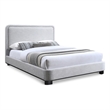 Bowery Hill Contemporary Grey Linen Textured Fabric Full Bed