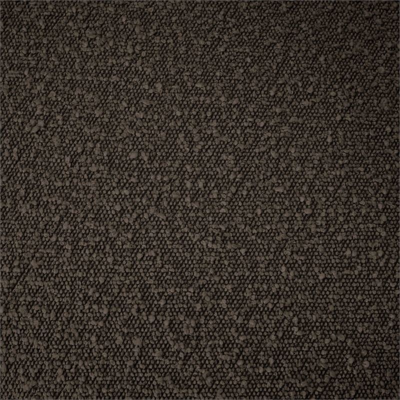 Bowery Hill Contemporary Upholstered Brown Boucle Fabric Twin Bed