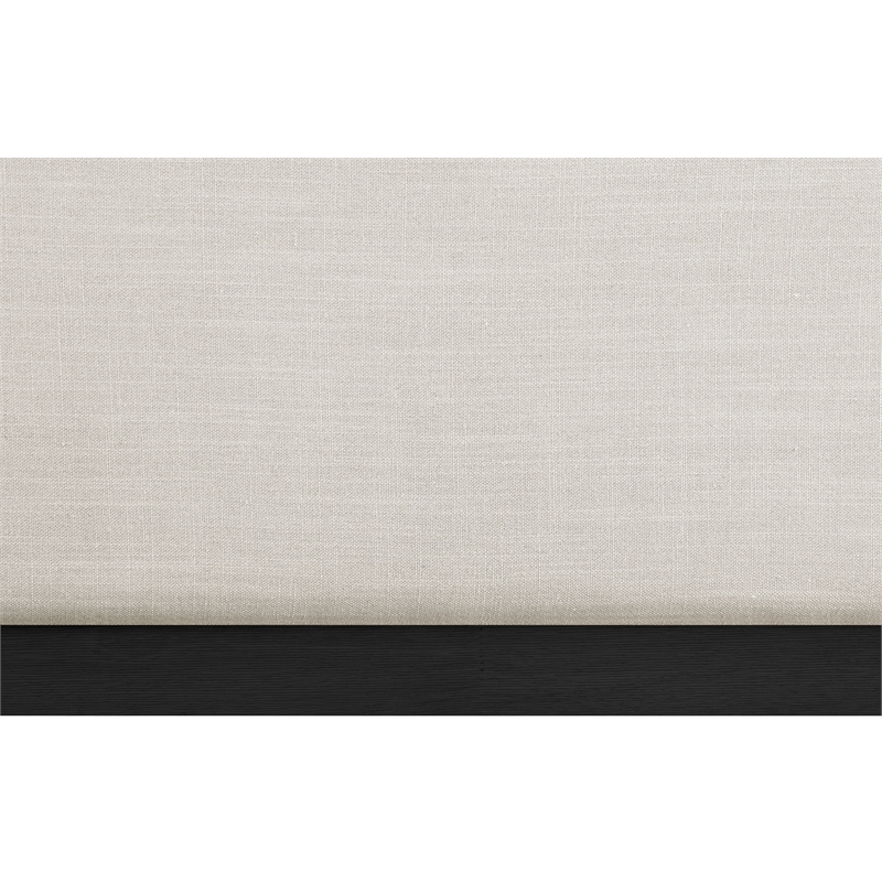 Bowery Hill Contemporary Beige Linen Textured Fabric Twin Bed