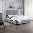 Bowery Hill Contemporary Grey Linen Textured Fabric Full Bed