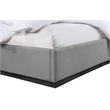 Bowery Hill Contemporary Grey Linen Textured Fabric Full Bed