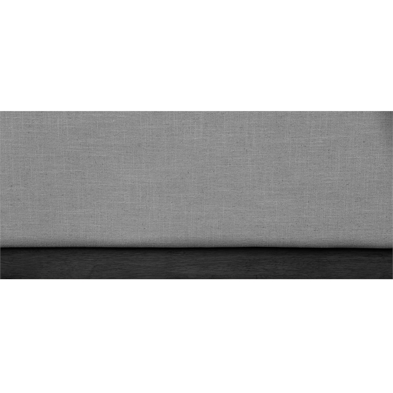 Bowery Hill Contemporary Grey Linen Textured Fabric Full Bed