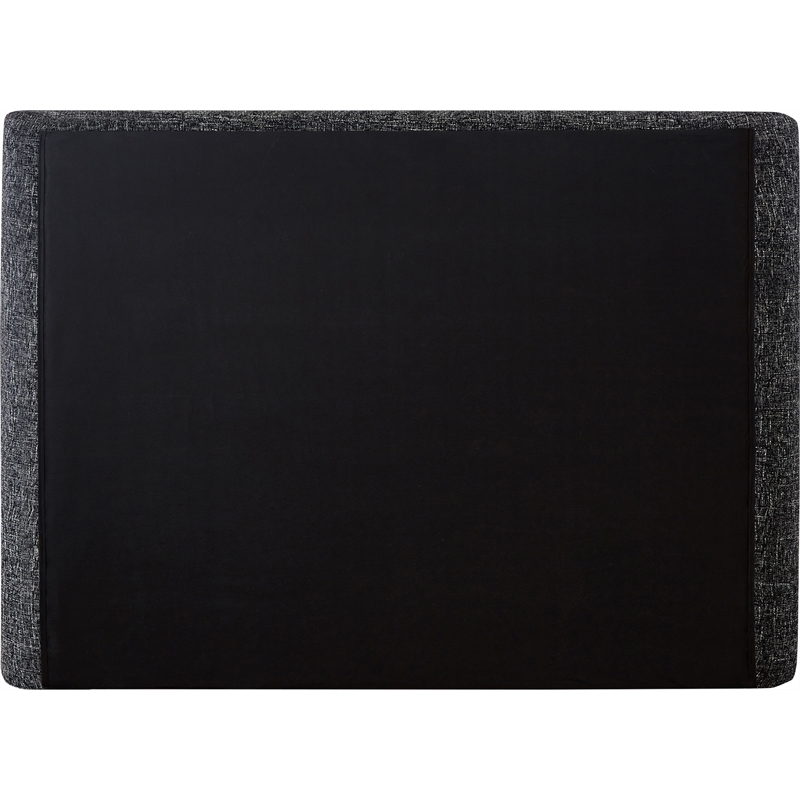 Bowery Hill Contemporary Upholstered Black Fabric King Bed with Curved Headboard