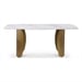 White/Brushed Gold Base