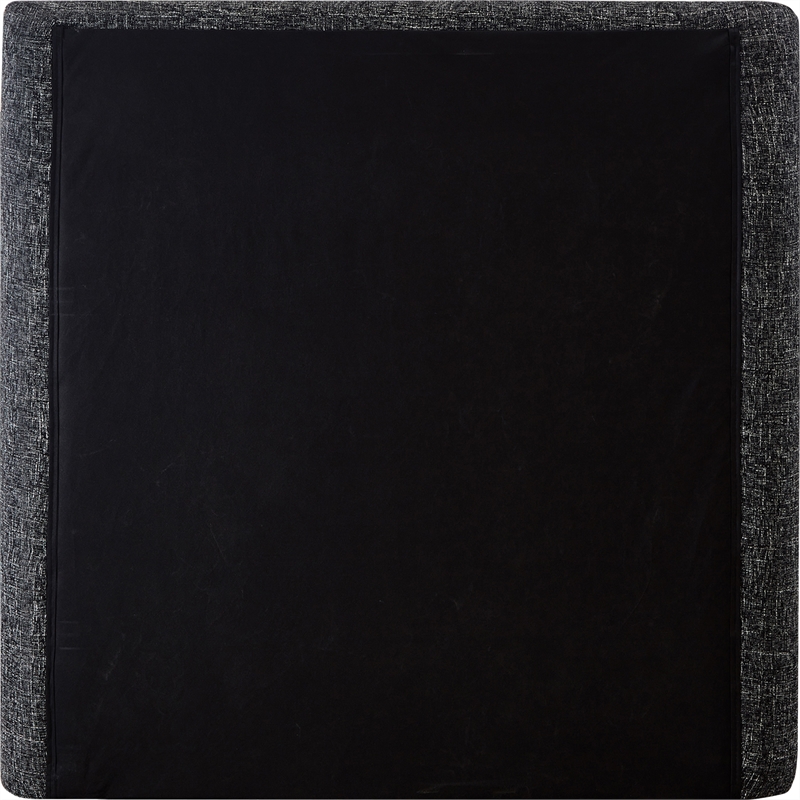 Bowery Hill Contemporary Upholstered Black Fabric Twin Bed with Curved Headboard