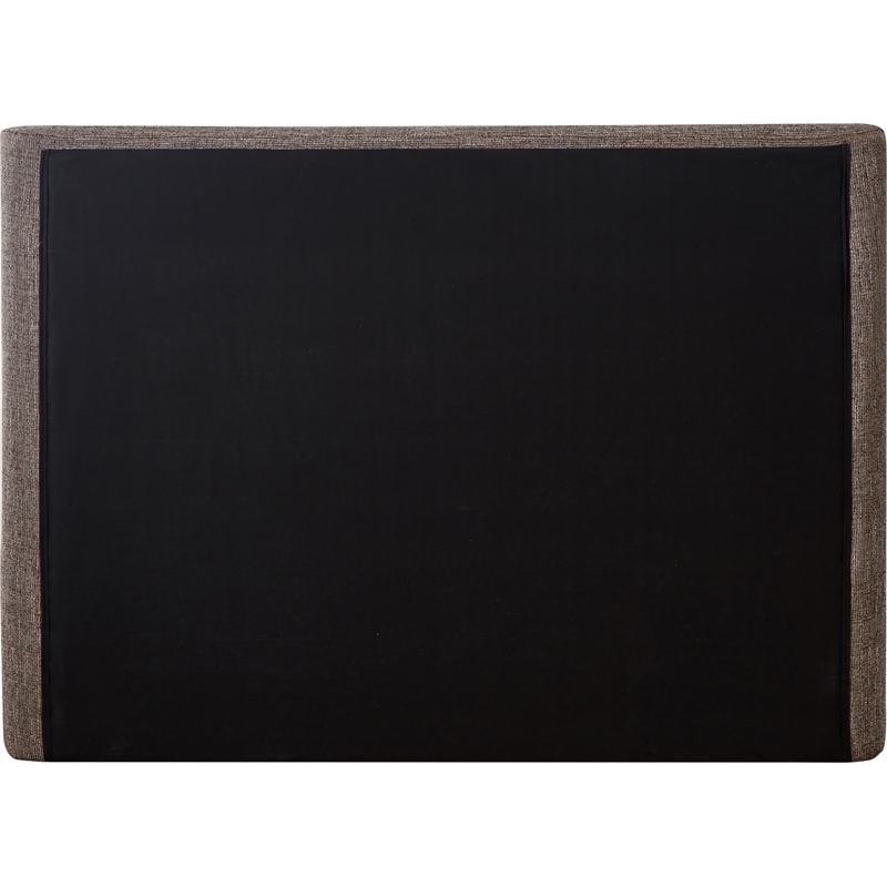 Bowery Hill Contemporary Upholstered Brown Fabric Full Bed with Curved Headboard