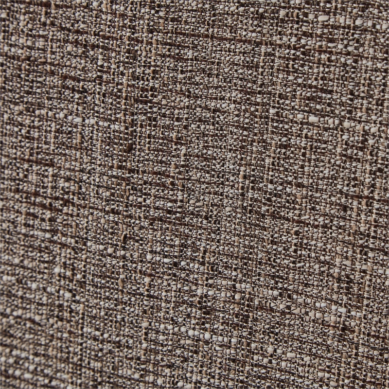 Bowery Hill Contemporary Upholstered Brown Fabric Full Bed with Curved Headboard