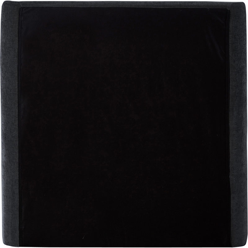 Bowery Hill Contemporary Upholstered Black Chenille Fabric Twin Bed