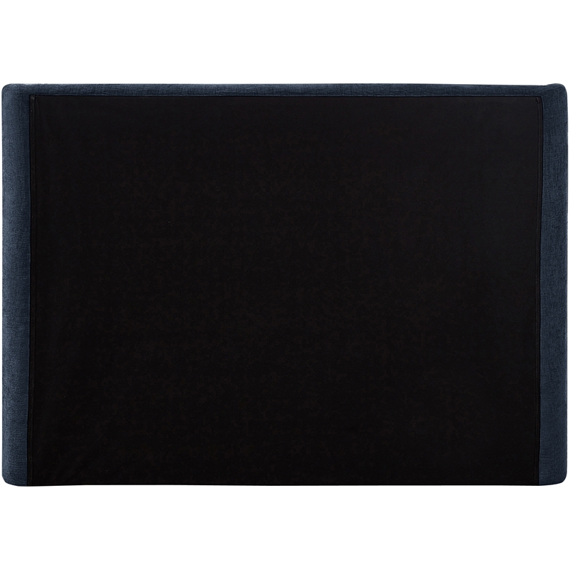 Bowery Hill Contemporary Upholstered Navy Chenille Fabric Queen Bed