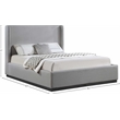 Bowery Hill Contemporary Grey Linen Textured Fabric Full Bed