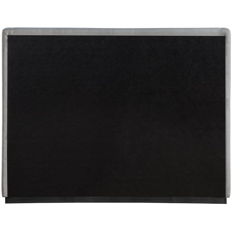 Bowery Hill Contemporary Grey Linen Textured Fabric King Bed