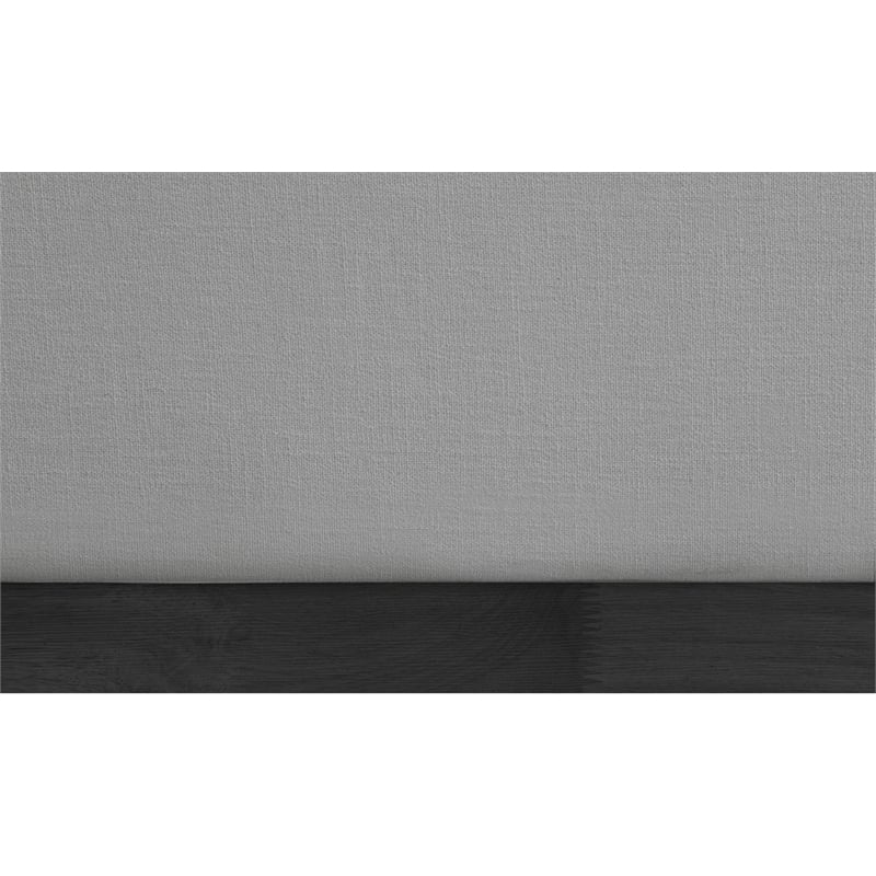 Bowery Hill Contemporary Grey Linen Textured Fabric King Bed