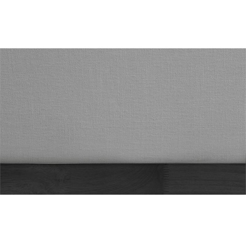 Bowery Hill Contemporary Grey Linen Textured Fabric Queen Bed