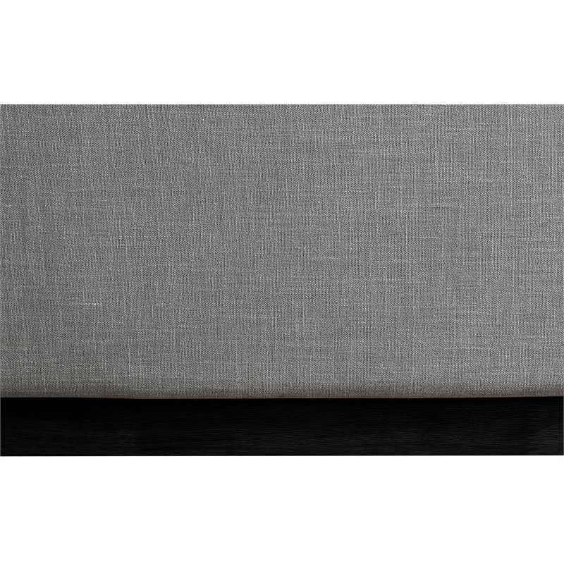 Bowery Hill Contemporary Grey Linen Textured Fabric Twin Bed