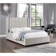 Bowery Hill Contemporary Beige Linen Textured Fabric Full Bed