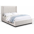Bowery Hill Contemporary Beige Linen Textured Fabric Full Bed